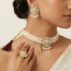 Diva Delight Pearl Kundan Choker Necklace Set