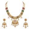 Kundan Choker Necklace Set for Women with Pearl Beads & Meenakari Work