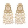 DIva delight Gold Plated Pearl Drop Chandbali Earrings for Women & Girls