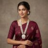 Kundan Round Pendant Multi-Strand Pearl Necklace Set
