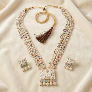 Rainbow Meenakari Haaram Set
