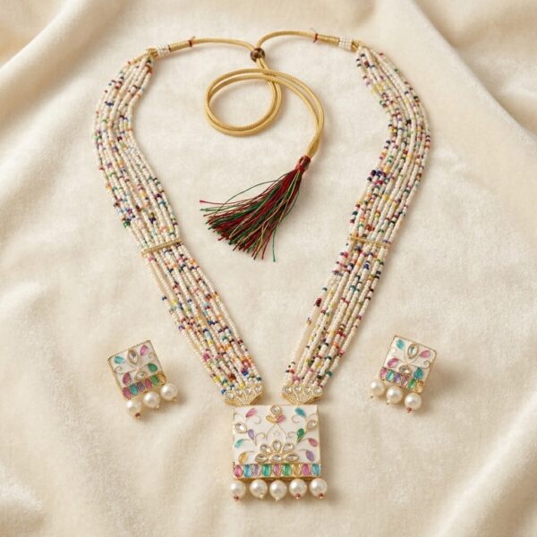 Rainbow Meenakari Haaram Set
