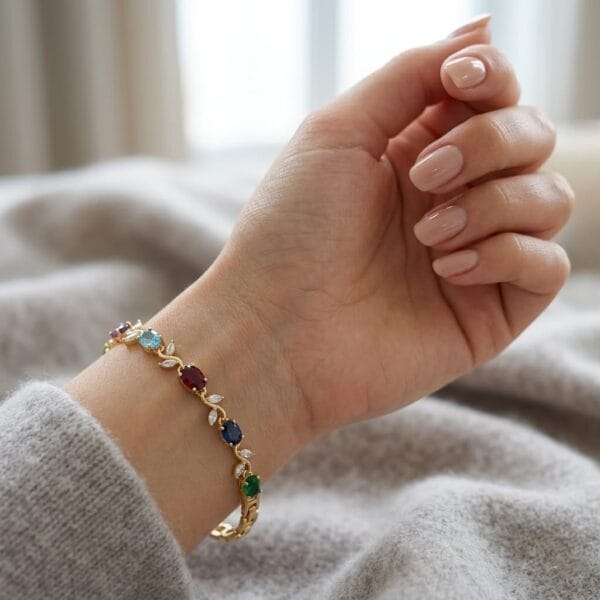 Multicolor Gemstone Bracelet for Women | Diva Delight