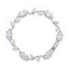 silver plated cubic zirconia vine bracelet with oval cut stones