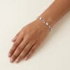 silver plated cubic zirconia vine bracelet