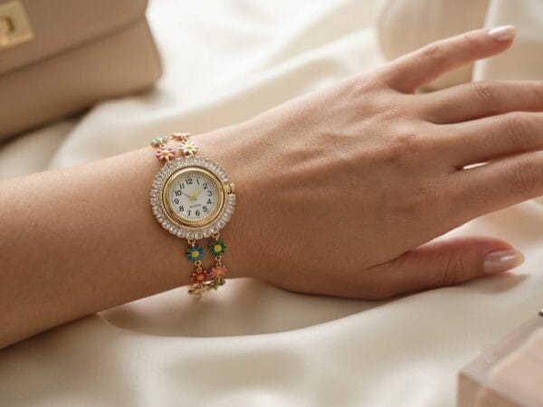 crystal dial watch