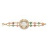 crystal studded dial bracelet watch